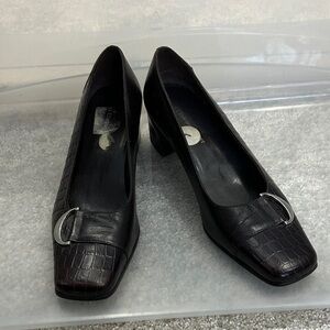 Etienne Brown Crocodile Pattern Women's Shoes